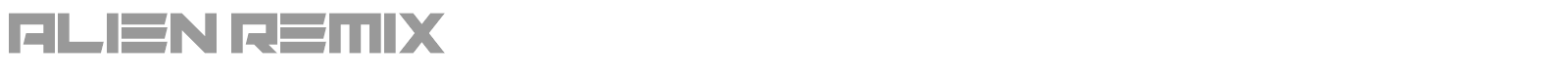 Alien Remix font preview